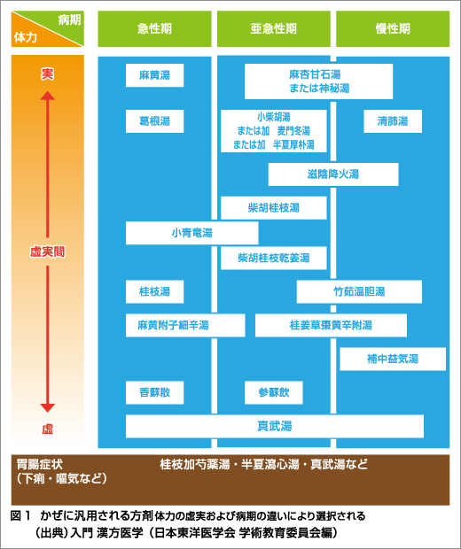 かぜに汎用される方剤